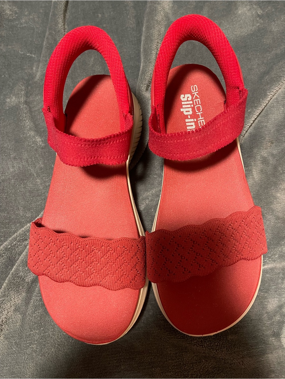 Skechers Ultra Flex 3.0 Feelin Pretty Slip-ins Sandals Women's 9 RED - Picture 7 of 7